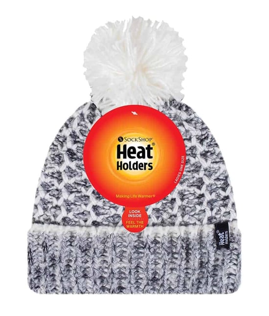 Damen Fleece gefüttert Cuffed Thermal Winter Bommelmütze mit Pom Pom - Image 2