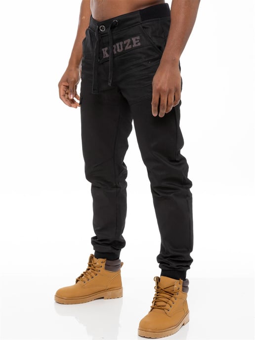 Kruze | Mens Cuffed Jeans - Schwarz - Image 1