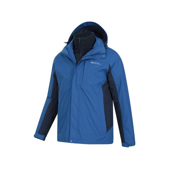 Mountain Warehouse Herren Thunderstorm 3 in 1 Wasserdichte Jacke (Blau) - Image 3