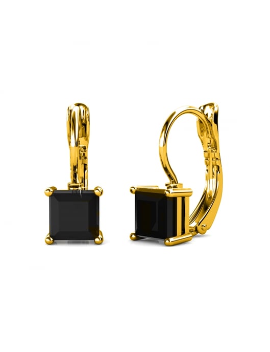 Parure et Coffret Simple Square - Doré et Noir - Image 4