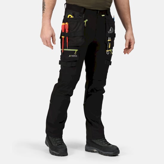 Regatta Herren Infiltrate Softshell Stretch Arbeitshose (Schwarz) - Image 3