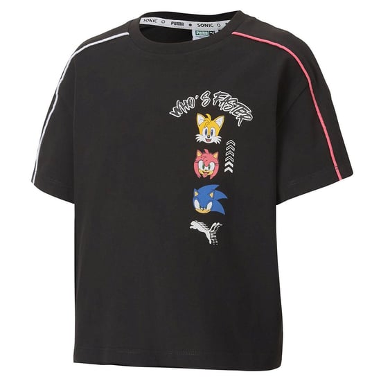 Puma x Sega Kinder Schwarz T-Shirt - Image 1