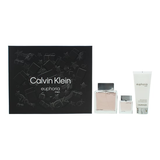 Calvin Klein Euphoria Men Eau De Toilette 100ml, Aftershave Balm 100ml + Eau De Toilette 15ml Gift Set