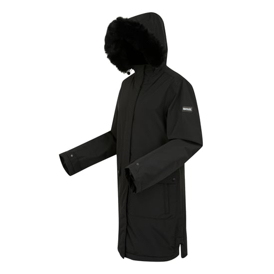 Regatta Womens/Ladies Faux Fur Trim Parka (Black)