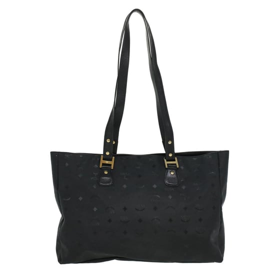 MCM Vicetos Logogram Schultertasche PVC-Leder Schwarz Auth ti758 - Image 5