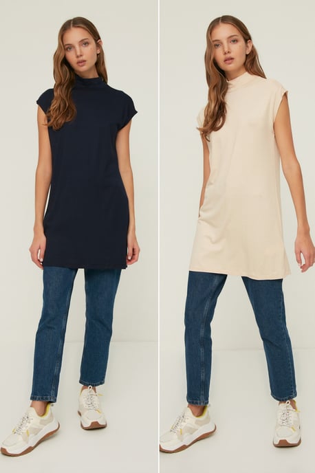 Trendyol Damen Gerade Modische Tunika - Image 1