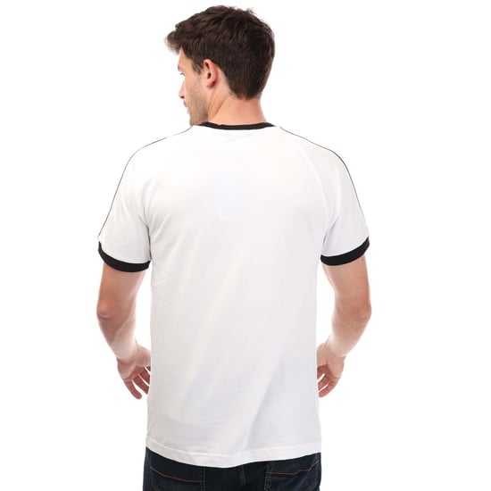 T-shirt Originals 3 bandes California adidas Originals Pour Homme en Blanc Noir - Image 2