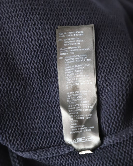 Balenciaga Übergroßer Bestickter College-Logo-Crewneck aus Baumwolle in Navy Blau - Image 6