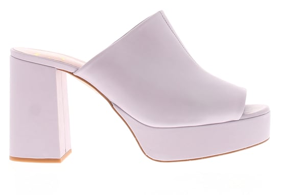 Ted Baker Damen Absatzschuhe Deltino Leder Mules Peeptoe Blockabsatz Lila - Image 2