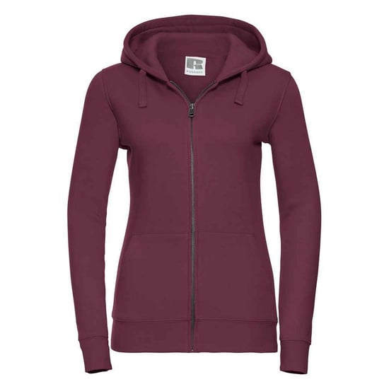 Russell - "Authentic" Kapuzenpullover Durchgehender Reißverschluss für Damen (Burgunderrot) - Image 1
