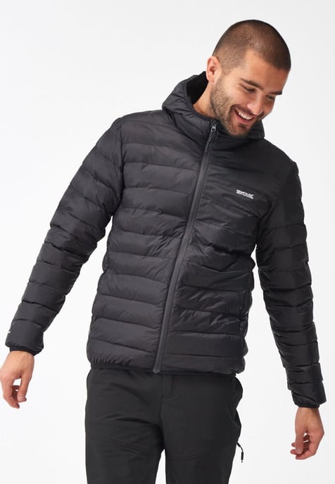Regatta Mens Marizion gepolstert isolierte Jacke in schwarz - Image 1