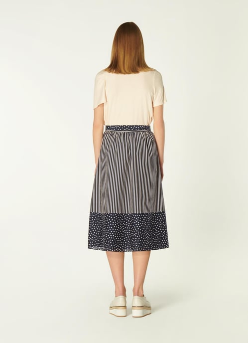 LK Bennett  Smith Skirt, Navy/Cream