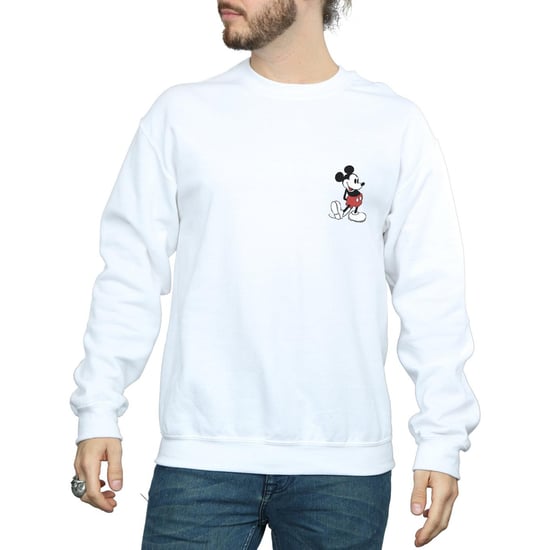 Disney Herren Mickey Mouse Kickin Retro Chest Sweatshirt (Weiß) - Image 3