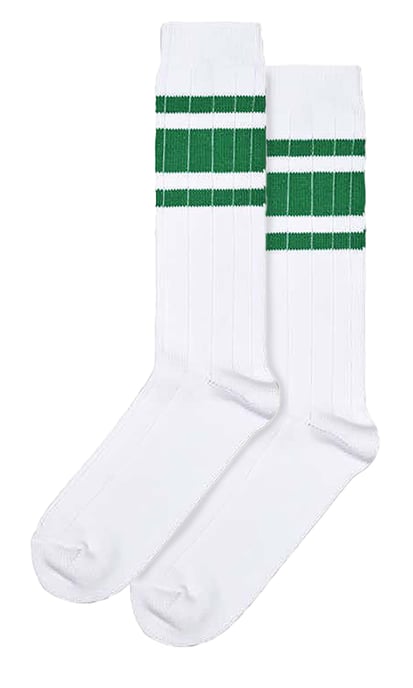 1 Pack Neuheit Chunky Socken | Happy Socks | Lustige Rippenstrümpfe - Grün - Image 1
