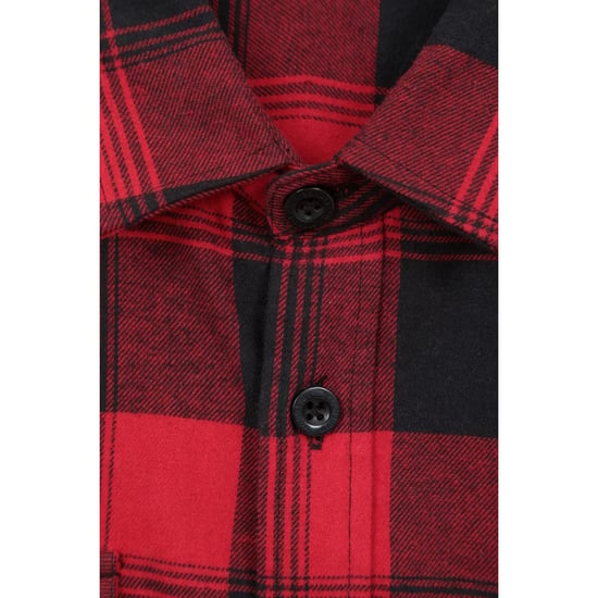 Mountain Warehouse Mens Trace Flannel Long-Sleeved Shirt (Red)