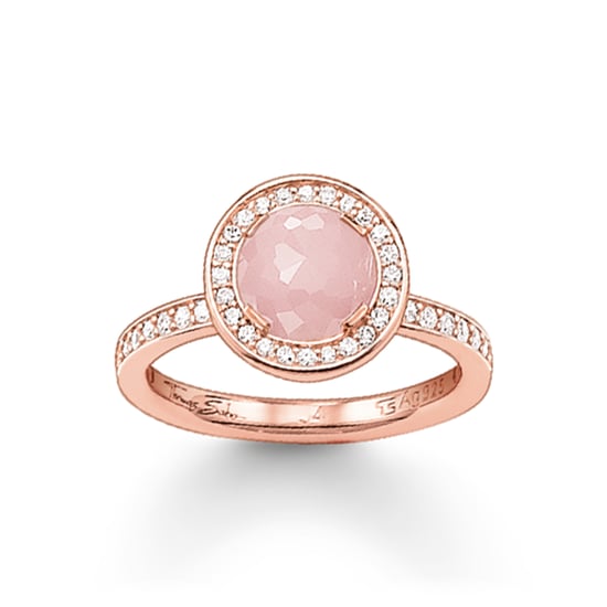 Unisex Solitaire Ring Light Of Luna Pink