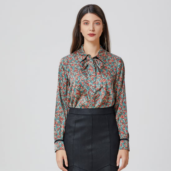 Hemd mit Ascot-Krawatte und Blumenmuster - Image 2