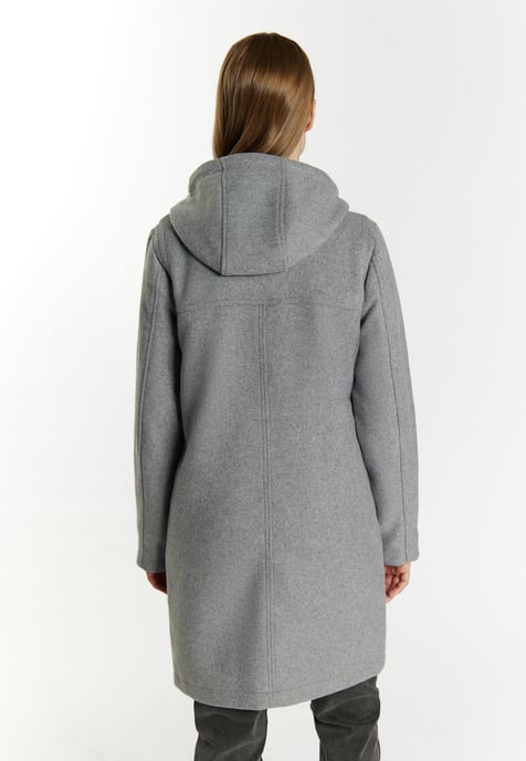 Dreimaster Dufflecoat aus Wollgemisch Damen grau melange - Image 4