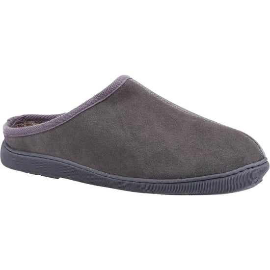 Hush Puppies Herren Ashton Wildleder Hausschuhe (Grau) - Image 1