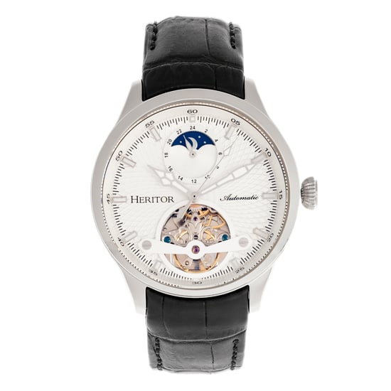 Heritor Automatikuhr Gregory Semi-Skelett mit Lederarmband - Image 1