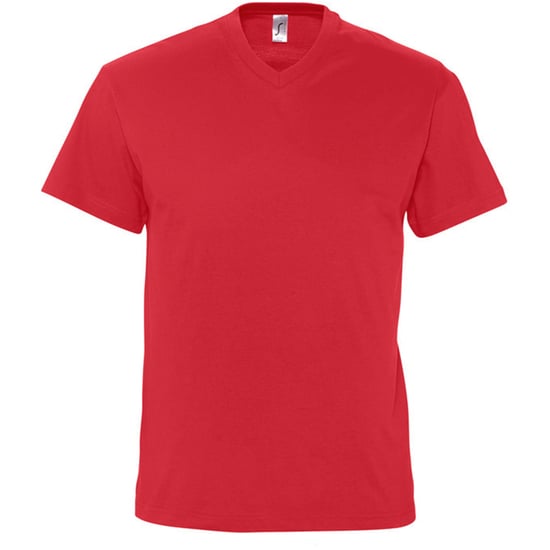 SOLS Herren Victory V-Ausschnitt Kurzarm T-Shirt (Rot) - Image 1
