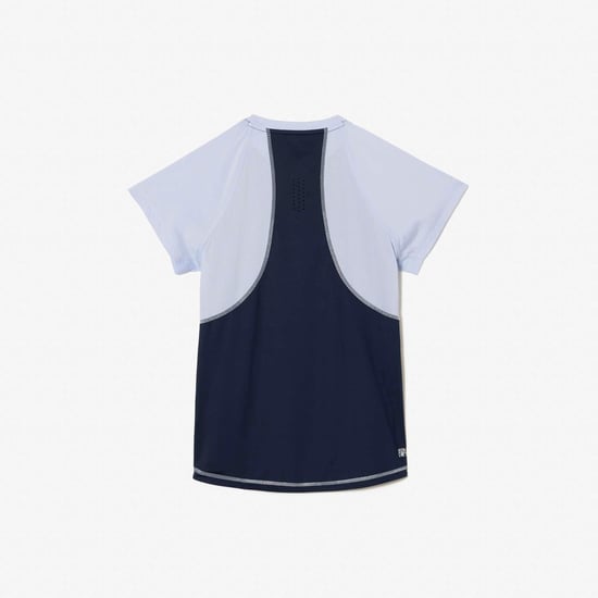 Women's Lacoste Sport Slim-Fit Ultra Dry Stretch Sport T-Shirt in Blue