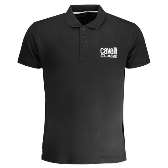 Cavalli Class Bold Logo Schwarzes Poloshirt - Image 1
