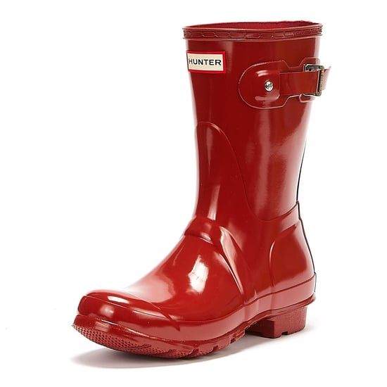 Hunter Original Gloss Short Womens Military Red Gummistiefel - Image 3