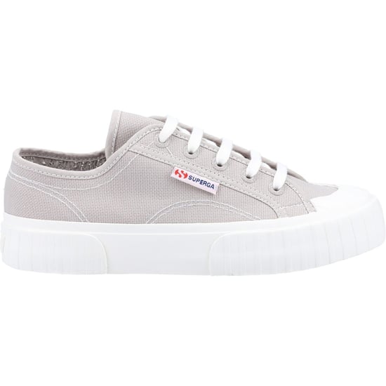 Superga 2630 Stripe 100% Baumwolle Damen Grau Colomba Turnschuhe - Image 4