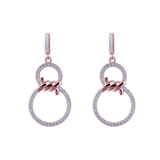 Orphelia 'Aavia' Damen 925 Sterling Silber Set: Halskette + Ohrringe + Ring - Rose SET-7422 - Image 3