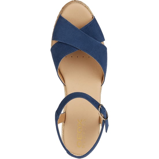 Geox D Gelsa Low C Leder Damen Navy Sandalen - Image 4