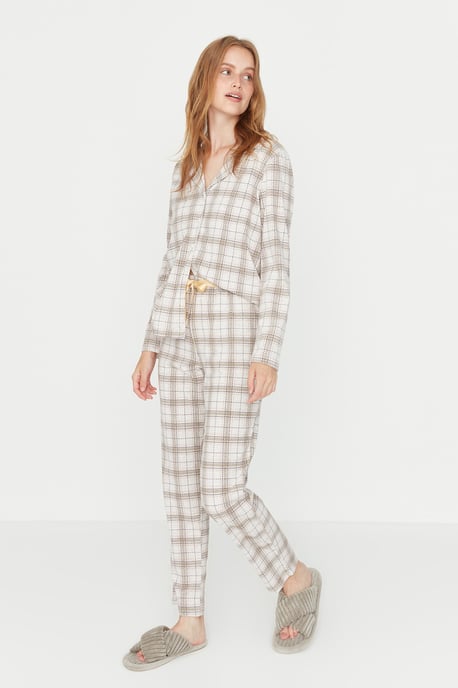 Trendyol Femmes  Col de chemise Pyjama Ensemble 2 pieces - Image 1