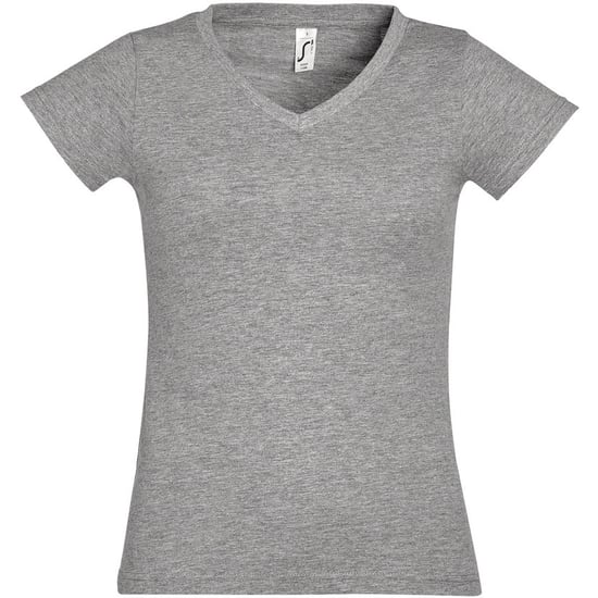 SOLs Damen/Damen Moon V-Ausschnitt T-Shirt mit kurzen Ärmeln (grau meliert) - Image 1