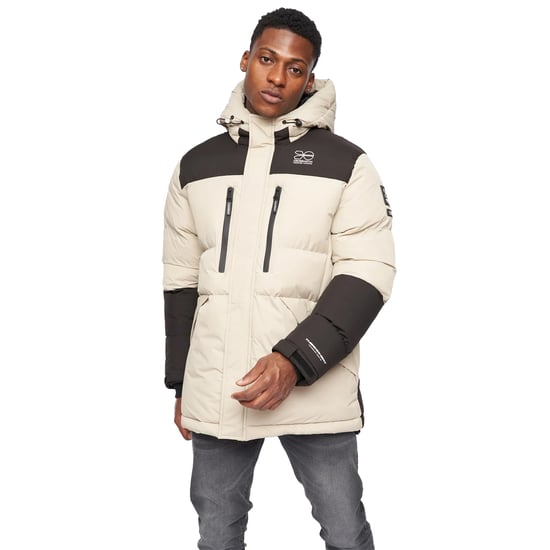 Crosshatch - "Squadage" Jacke Verkleidet für Herren (Steinfarben) - Image 1