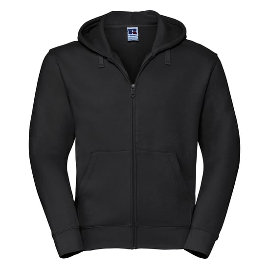 Russell Mens Authentic Full Zip Hooded Sweatshirt / Hoodie (Schwarz) - Image 1