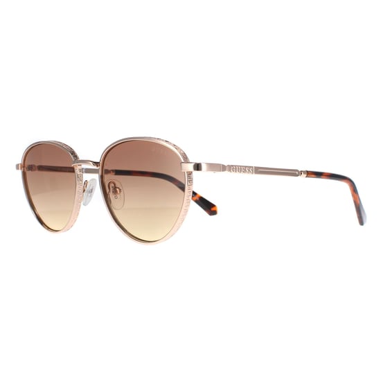 Guess Round Womens Gold Brown Gradient GU5205