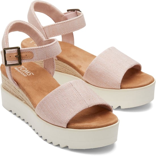TOMS Diana Nylon Damen Ballett Rosa Keile - Image 1