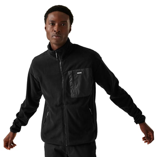 Regatta - "Frankie" Fleecejacke Durchgehender Reißverschluss für Herren (Schwarz) - Image 4