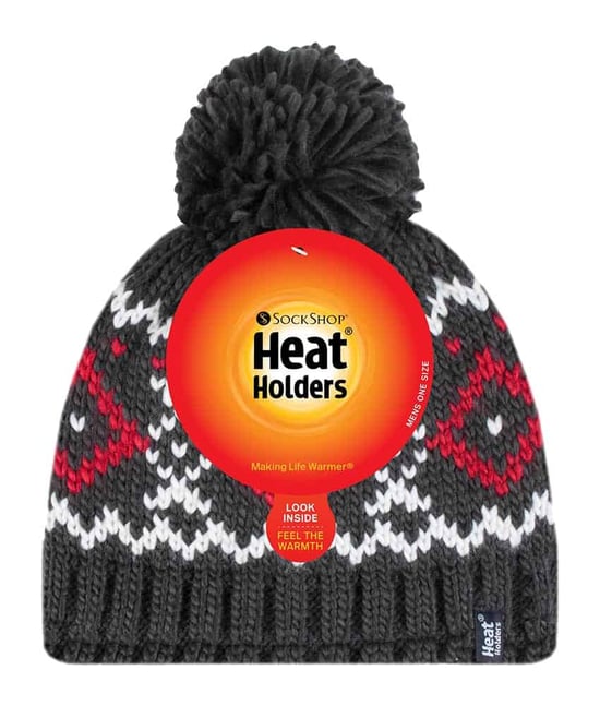 Herren Fleece gefüttert Thermal Winter Warm Beanie Bommelmütze mit Pom Pom - Image 2