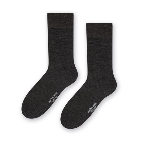 Herren Merinowolle Socken | Steven | Warm gestrickt gerippte Kleid Socken - Charcoal - Image 1