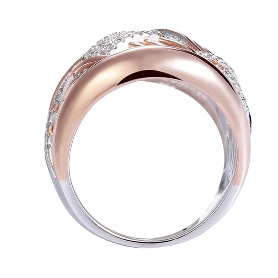 Orphelia Damen-Ring Sterling-Silber 925 – Silber/Rosé ZR-7447 - Image 2