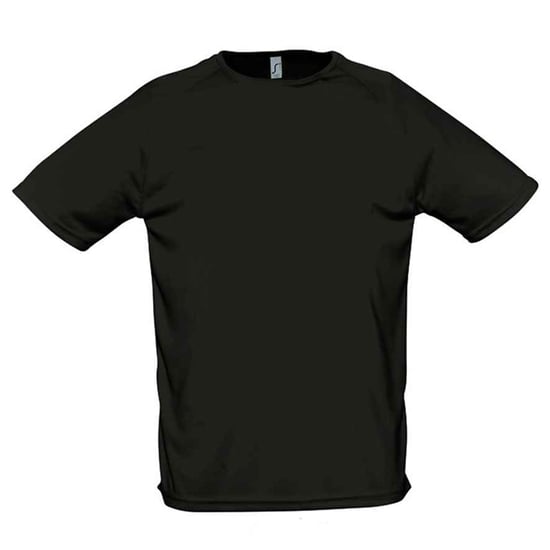 SOLS - "Sporty" T-Shirt für Herren Raglanärmel (Schwarz) - Image 1
