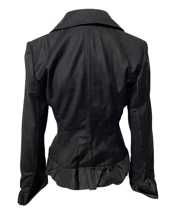 Yves Saint Laurent Rive Gauche Abendblazer aus schwarzer Wolle - Image 2