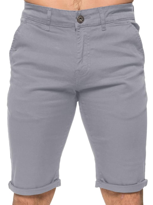 Enzo Men's Slim Fit Stretch Chino Shorts