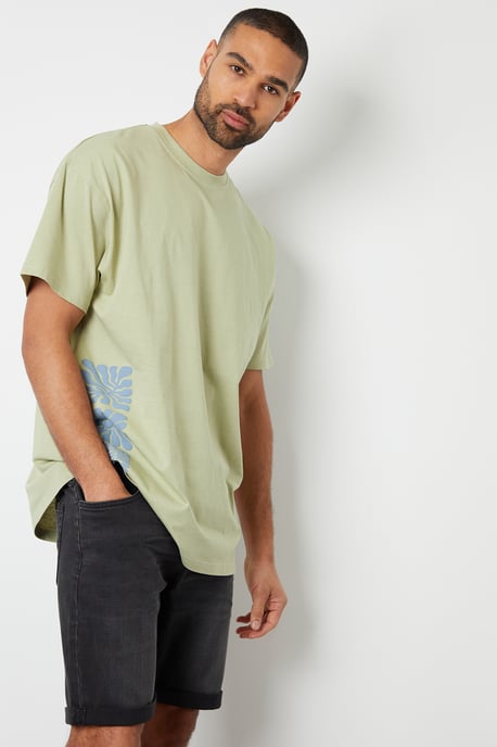 Grey 'Edmonton' Turn Up Denim Shorts