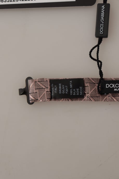 Dolce & Gabbana Graue Fantasieprint Verstellbare Nacken Papillon Schleife Herren Krawatte - Image 3