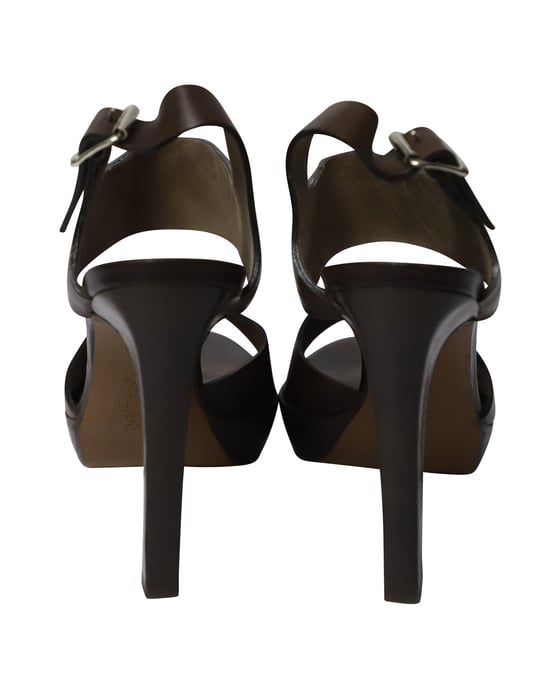 Marni High Heel Sandalen aus braunem Leder - Image 4