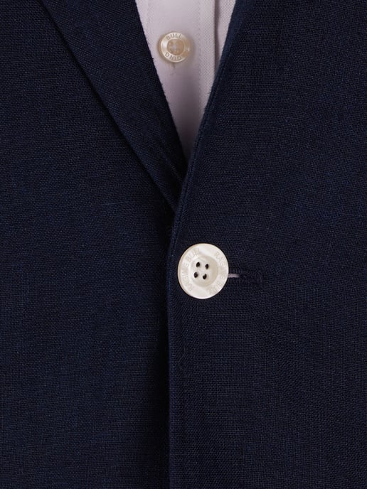 Big and Tall Linen Blazer - Navy