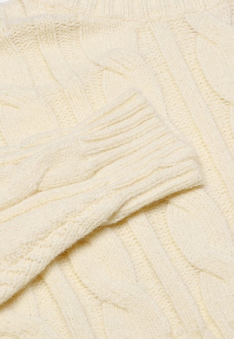 Mymo Rollkragenpullover Damen Wollweiß - Image 3