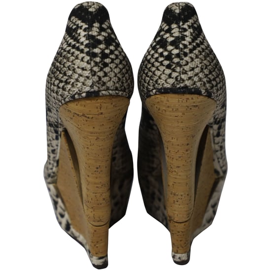 Lanvin Riemensandaletten aus Holz mit Keilabsatz und offenem Zehenbereich in Phyton-Print-Leder - Image 4